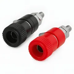 Female Banana Terminal 4mm Ζεύγος Κόκκινο-Μαύρο Για Panel Mount Female Banana Terminal 4mm Ζεύγος Κόκκινο-Μαύρο Για Panel Mount