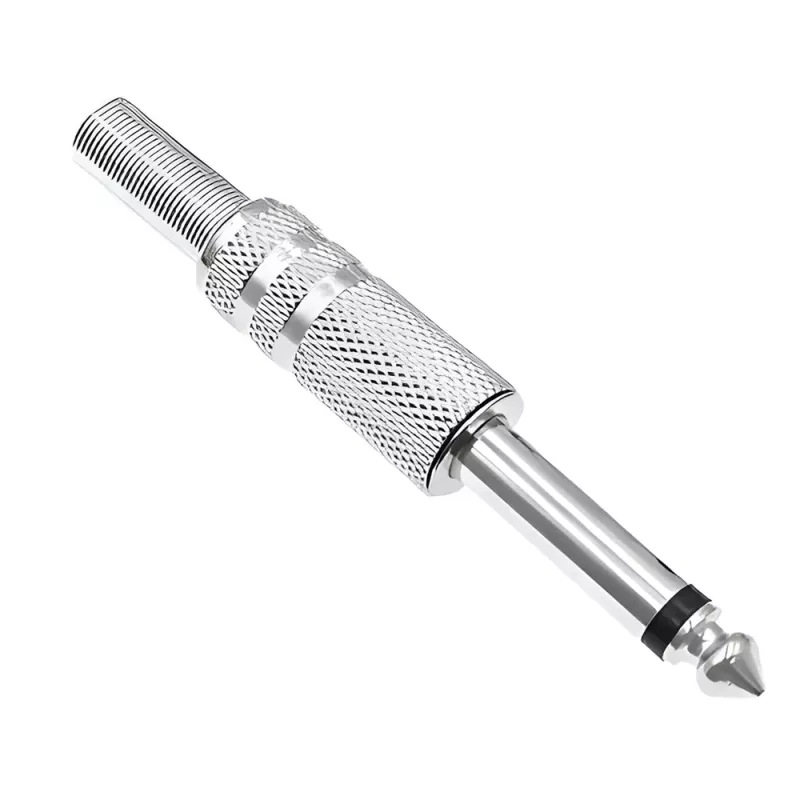 Φις 6.3mm Mono Αρσενικό Μεταλλικό Για Καλώδιο Φις 6.3mm Mono Αρσενικό Μεταλλικό Για Καλώδιο