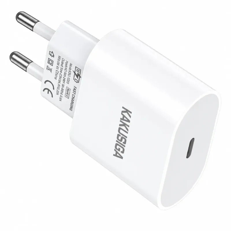 Φορτιστής Κινητού USB-C 20W Γρήγορης Φόρτισης Λευκός Kakusiga KSC-1223 Φορτιστής Κινητού USB-C 20W Γρήγορης Φόρτισης Λευκός Kakusiga KSC-1223