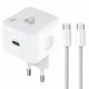 Φορτιστής Κινητού USB-C 60W Γρήγορης Φόρτισης GaN3 PD 3.2 AVS Με Καλώδιο USB-C Powertech PT-1581 Φορτιστής Κινητού USB-C 60W Γρήγορης Φόρτισης GaN3 PD 3.2 AVS Με Καλώδιο USB-C Powertech PT-1581