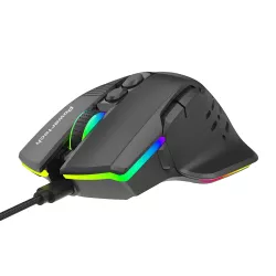 Gaming Ποντίκι Ενσύρματο RGB 12000DPI 9 Πλήκτρων Μαύρο Powertech PT-1274