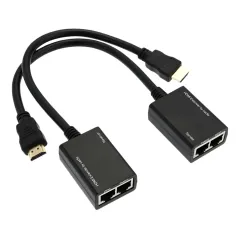 HDMI Extender Μέσω RJ45 CAT5e/CAT6 1080p 30m Μαύρο Powertech CAB-H078 HDMI Extender Μέσω RJ45 CAT5e/CAT6 1080p 30m Μαύρο Powertech CAB-H078