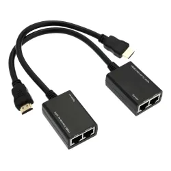 HDMI Extender Μέσω RJ45 CAT5e/CAT6 1080p 30m Μαύρο Powertech CAB-H078