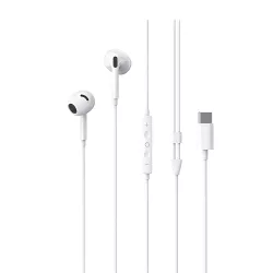 Handsfree Ακουστικά Type-C Flat Ear Με Μικρόφωνο 6ης Γενιάς Λευκά XO EP78