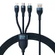 Καλώδιο 3 Σε 1 USB-A Σε USB-C Micro USB Και Lightning 66W 1.2m Μπλε Baseus CASS040003