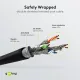 Καλώδιο Δικτύου Cat 6A S/FTP RJ45 500MHz 2m Μαύρο GOOBAY 93746
