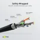 Καλώδιο Δικτύου Cat 6A S/FTP RJ45 500MHz 3m Μαύρο GOOBAY 93787