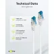 Καλώδιο Δικτύου Cat 6A S/FTP RJ45 500MHz 5m Λευκό GOOBAY 93823