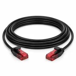 Καλώδιο Δικτύου Slim Cat 6 U/UTP RJ45 Χαλκού 5m Μαύρο GOOBAY 93717