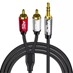 Καλώδιο Ήχου 3.5mm Σε 2 x RCA 10m Με Επιχρυσωμένους Ακροδέκτες