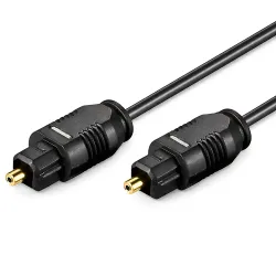 Καλώδιο Ήχου Toslink Οπτικής Ίνας Gold Plated Μαύρο 10m Goobay 50938