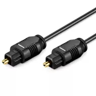 Καλώδιο Ήχου Toslink Οπτικής Ίνας Gold Plated Μαύρο 2m Goobay 50447