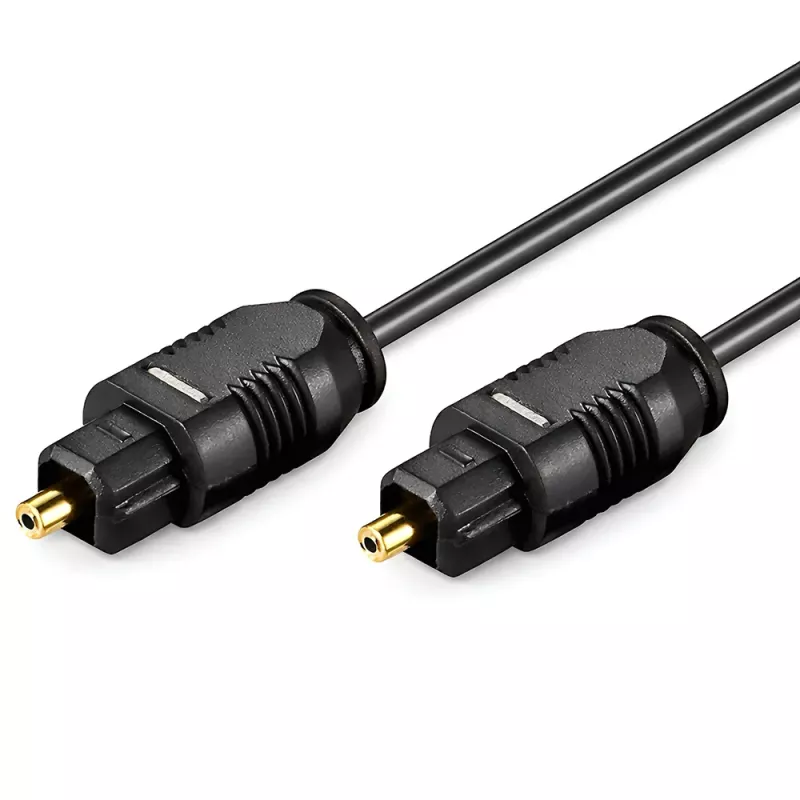 Καλώδιο Ήχου Toslink Οπτικής Ίνας Gold Plated Μαύρο 2m Goobay 50447