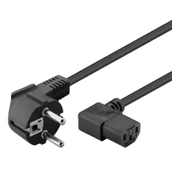 Καλώδιο Τροφοδοσίας Υπολογιστή Schuko Σε IEC C13 Γωνιακό 90 Μαύρο 1.5m Powertech CAB-P003 Καλώδιο Τροφοδοσίας Υπολογιστή Schuko Σε IEC C13 Γωνιακό 90 Μαύρο 1.5m Powertech CAB-P003
