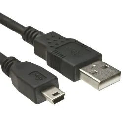 Καλώδιο USB 2.0 Σε USB Mini Copper Μαύρο 1.5m Powertech CAB-U025