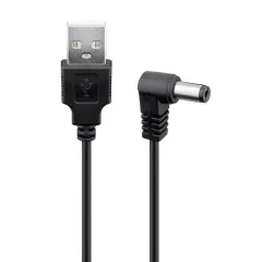 Καλώδιο USB Σε DC 5.5x2.1mm Γωνιακό 90 1.5m Μαύρο POWERTECH CAB-U120