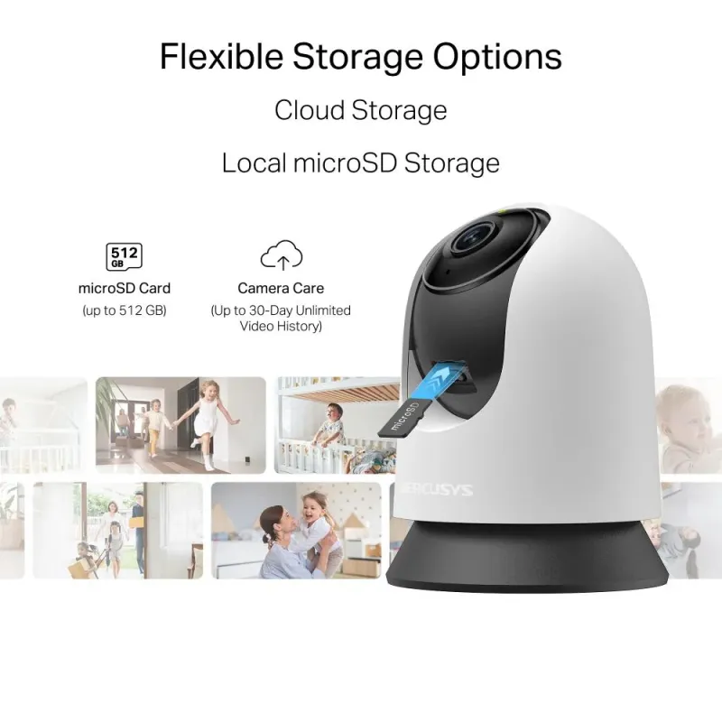 Κάμερα Ασφαλείας Wi-Fi 2K 3MP Pan/Tilt Mercusys MC210