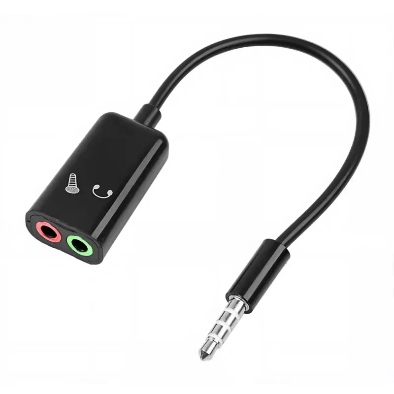 Μετατροπέας Ήχου Splitter 3.5mm Σε 2x 3.5mm 0.20m Μαύρο POWERTECH CAB-J029