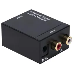 Μετατροπέας Ήχου Αναλογικό Σε Ψηφιακό RCA L/R Σε SPDIF Optical Coaxial 5V Μαύρο