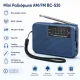 Mini Ραδιόφωνο AM/FM Τσέπης Με Τηλεσκοπική Κεραία 3.5mm Μπλε BC-S20