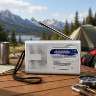 Mini Ραδιόφωνο AM/FM Τσέπης Με Τηλεσκοπική Κεραία Ασημί INDIN BC-R119