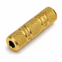 Μούφα Ήχου Stereo Jack 6.35mm Θηλυκό Σε Θηλυκό Επιχρυσωμένη Μεταλλική High Quality
