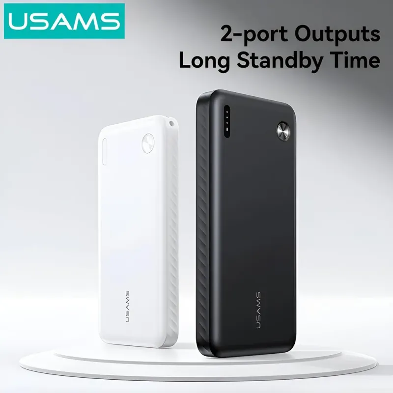 Power Bank 10000mAh 10W Με 2 Θύρες USB Λευκό Usams CD253