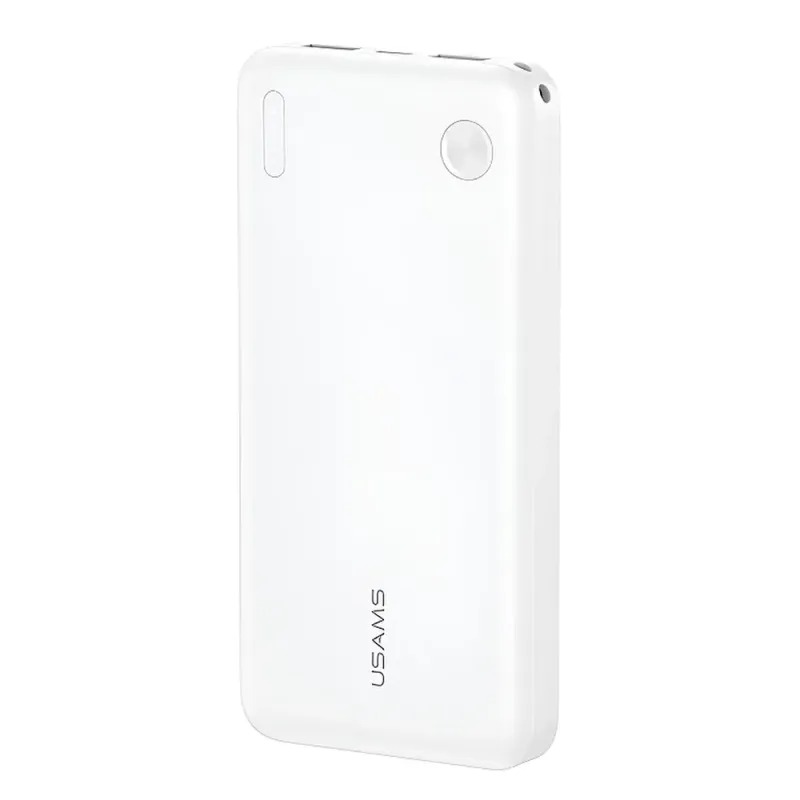 Power Bank 10000mAh 10W Με 2 Θύρες USB Λευκό Usams CD253