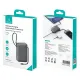 Power Bank 10000mAh 20W Με Καλώδια USB-C & Lightning Γκρι Usams CD228