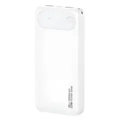 Power Bank 10000mAh Με Ψηφιακή Οθόνη Και 3 Θύρες PD 20W Λευκό USAMS CD249