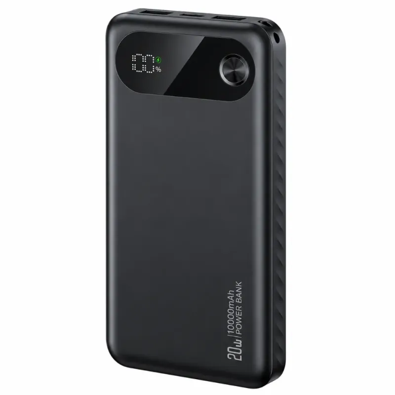 Power Bank 10000mAh Με Ψηφιακή Οθόνη Και 3 Θύρες USB-C PD 20W Μαύρο USAMS CD249 Power Bank 10000mAh Με Ψηφιακή Οθόνη Και 3 Θύρες USB-C PD 20W Μαύρο USAMS CD249