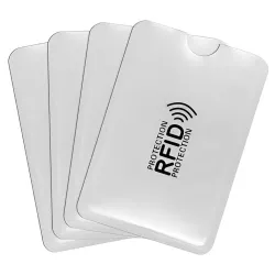 RFID Card Sleeve Αντικλεπτική Θήκη Πιστωτικών/Χρεωστικών Καρτών Ασημί