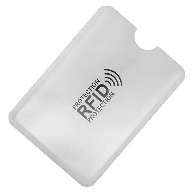 RFID Card Sleeve Αντικλεπτική Θήκη Πιστωτικών/Χρεωστικών Καρτών Ασημί