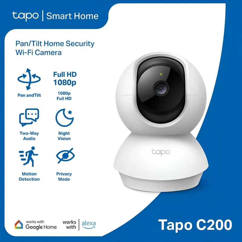 Smart Κάμερα Εσωτερικού Χώρου Wi-Fi 1080p Pan/Tilt TP-Link Tapo C200