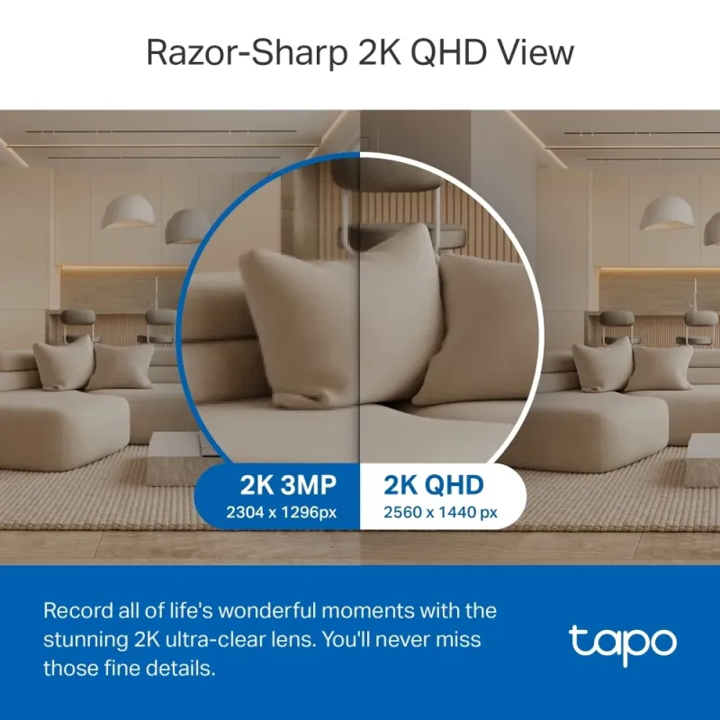 Smart Κάμερα Εσωτερικού Χώρου Wi-Fi 2K 4MP Pan/Tilt TP-Link Tapo C220