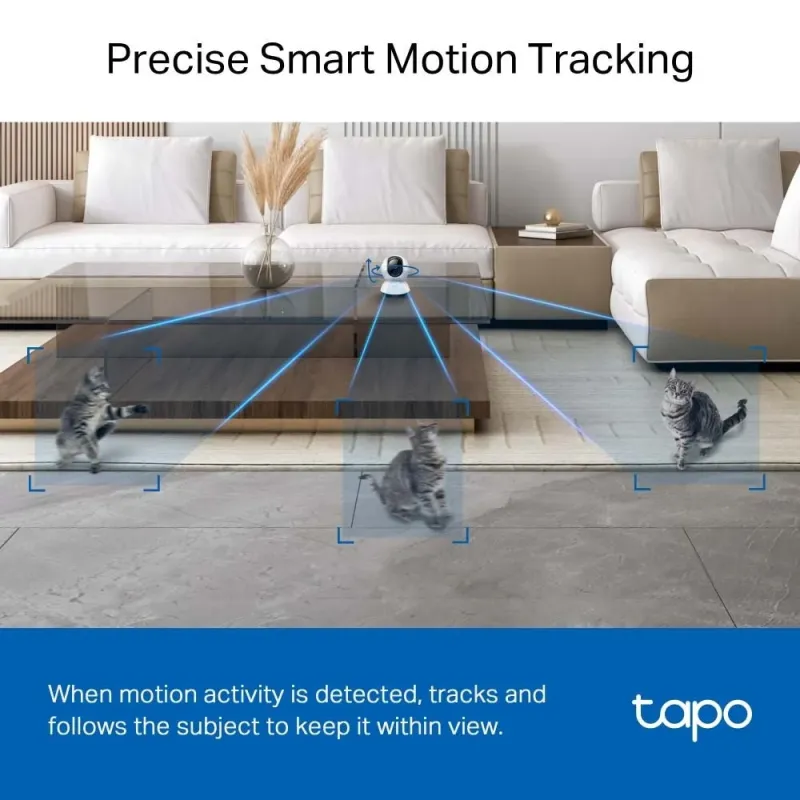 Smart Κάμερα Εσωτερικού Χώρου Wi-Fi 2K 4MP Pan/Tilt TP-Link Tapo C220