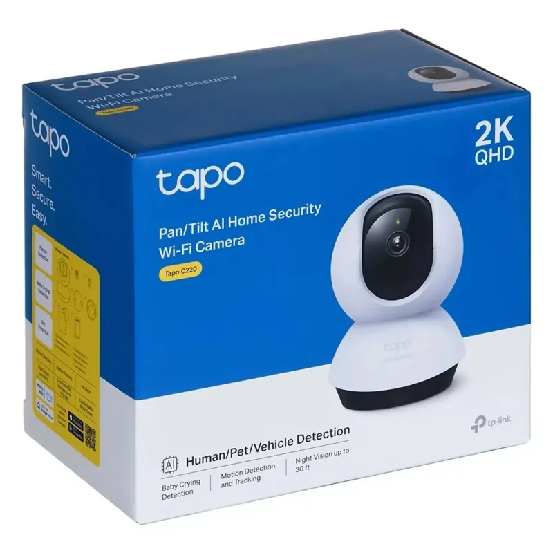 Smart Κάμερα Εσωτερικού Χώρου Wi-Fi 2K 4MP Pan/Tilt TP-Link Tapo C220
