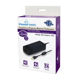 Τροφοδοτικό Laptop Lenovo 90W 20V 4.5A Powertech PT-118