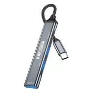 USB Hub Μεταλλικό 4 Θυρών USB-C 5Gbps Γκρι KAKUSIGA KSC-1417