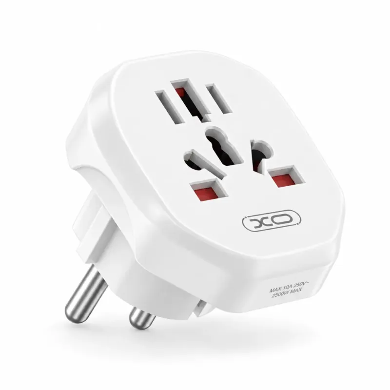 Universal Αντάπτορας Πρίζας Ταξιδίου UK - USA - AUS - EU Σε Schuko 2500W XO WL23