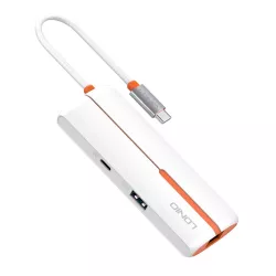 USB Hub 6 Θυρών RJ45 USB-C 100W Λευκό LDNIO DS-26U