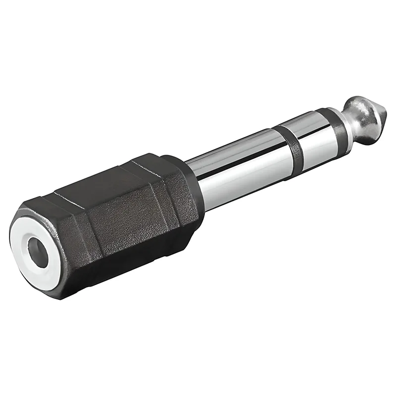 Αντάπτορας Ήχου ST 6.35mm Αρσενικό Σε ST 3.5mm Θηλυκό Μαύρο Στερεοφωνικό