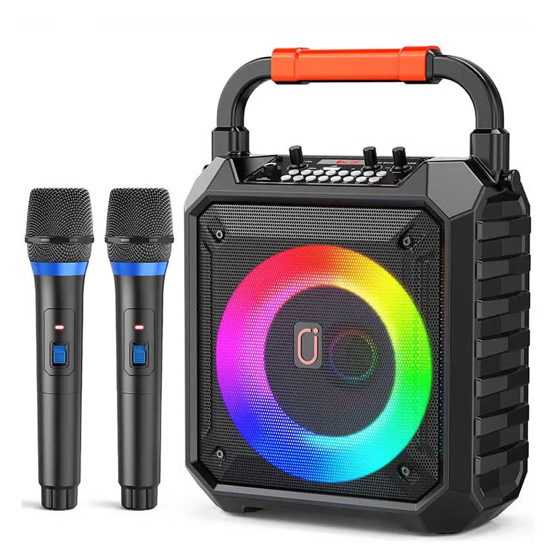 Ηχείο Karaoke 2 Ασύρματα Μικρόφωνα & LED 15Watt JYX T17-T